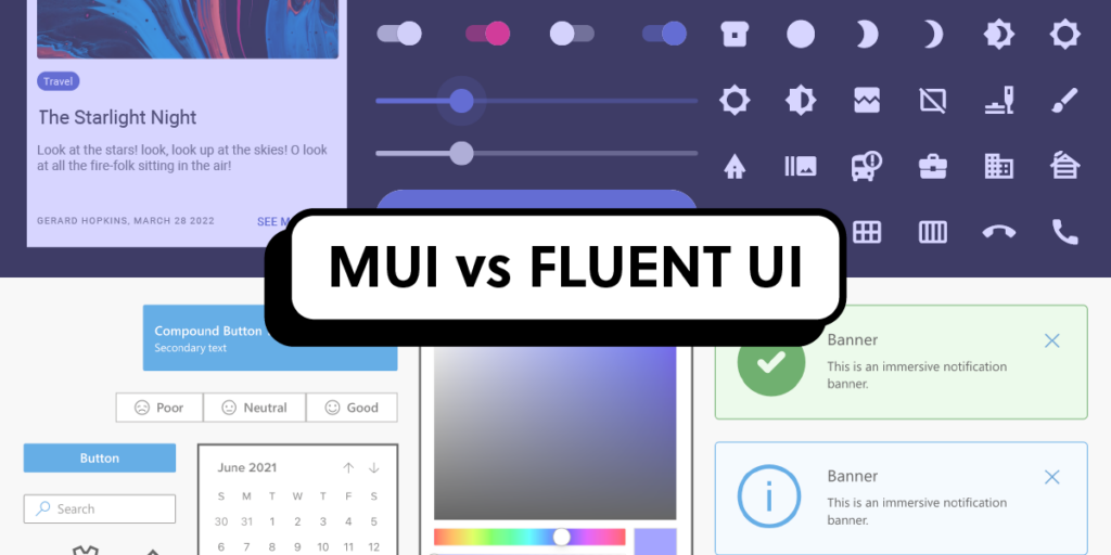 Fluent UI と MUI【 デザイナーが比較】- React アプリケーション